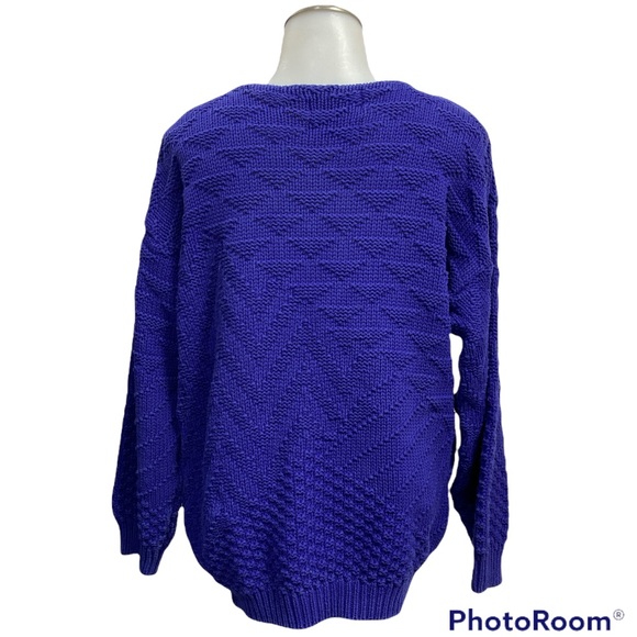 Vintage Britches Georgetowne Cable Knit Chunky Cotton Sweater - Picture 3 of 4